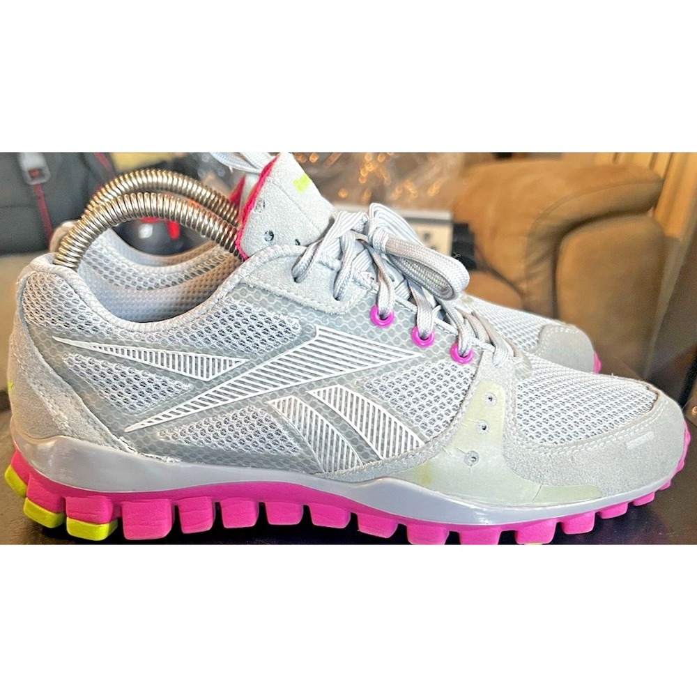 Reebok RealFlex Transition Women's Size 8 Gray Athletic Shoes Lace Up Low Top